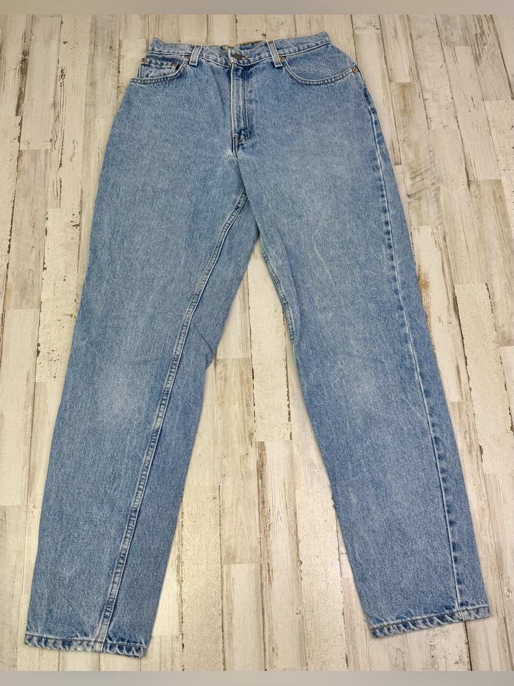Vintage 1998 Levis 550 Jeans Womens 8R (27x32) Blue Straight Wide Leg Denim